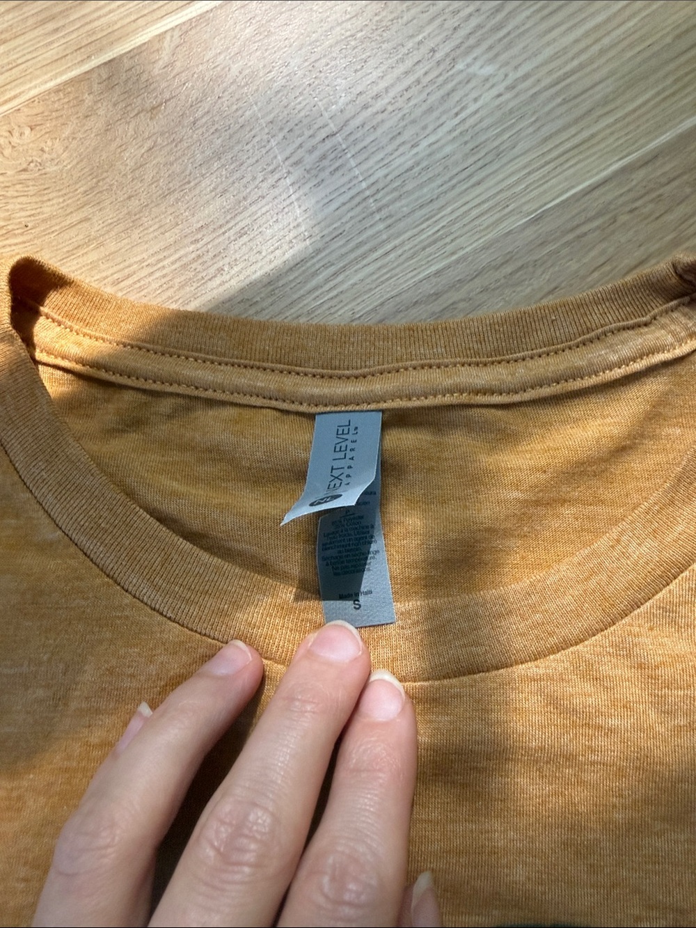 NWOT Puerto Rico Graphic Tee with Hibiscus - Mustard Yellow - Picture 2 of 4